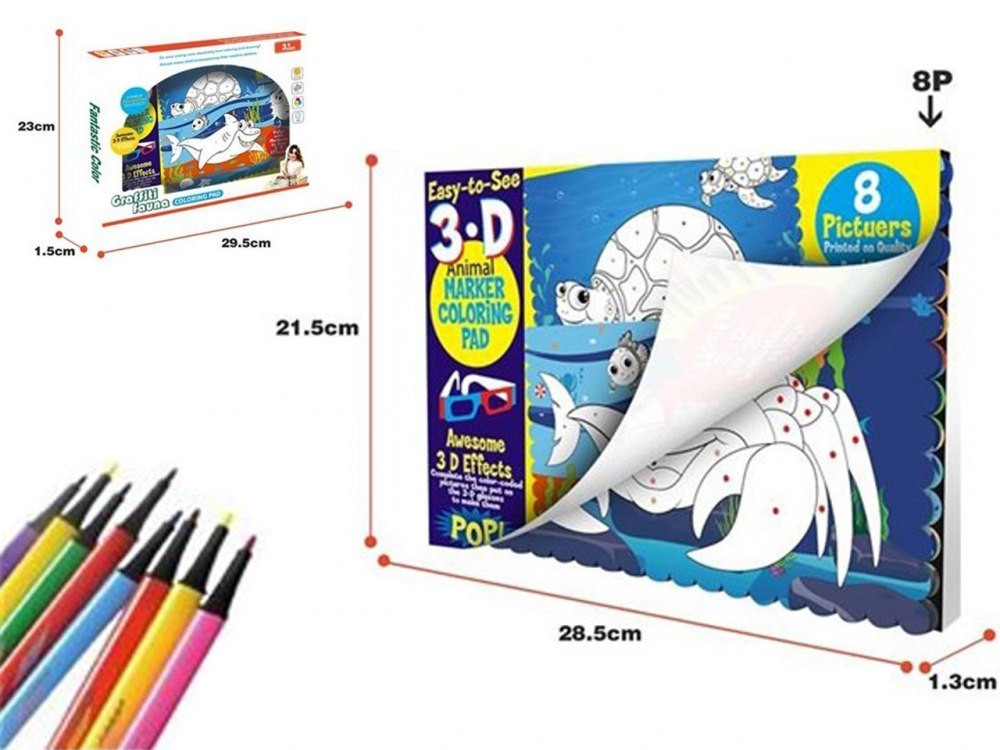 SET CREAT LIBRO PINTURA 3D AKC 30X23X2 89 MADEJ